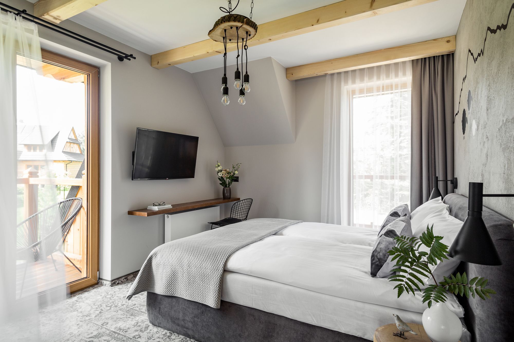 Bed and Breakfast Biala Owca Закопане Екстер'єр фото A bedroom